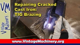 Repairing a Cracked Cast Iron Delta Unisaw Foot by TIG Brazing [upl. by Oniliuqnart]