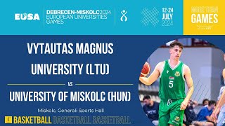 Basketball Men  Vytautas Magnus University LTU  University of Miskolc HUN [upl. by Roseanne332]