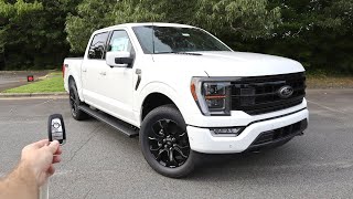 2022 Ford F150 Platinum Black Appearance Package Start Up Test Drive Walkaround POV and Review [upl. by Adigun]