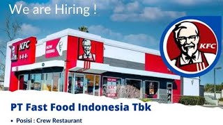 Lowongan Kerja di KFC tahun 2022  Cara melamar kerja di KFC [upl. by Kannav]