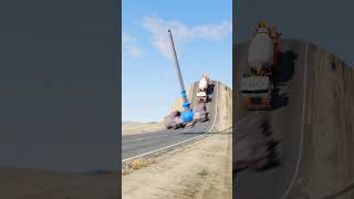 Trucks vs Giant Hammer3  BeamNGDrive shorts [upl. by Nedarb]