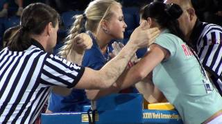 World Armwrestling Championship 2011  Backman vs Gladkaya Right Hand [upl. by Valdemar]