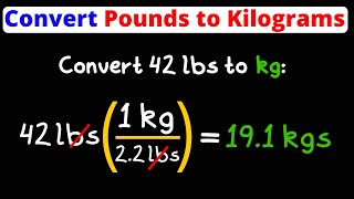 Convert Lbs to Kg  Pounds to Kilogram  Dimensional Analysis  Eat Pi [upl. by Nitsua58]