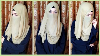 Summer Hijab Style With Niqab 2022  2 minute niqab  Instant Hijab Tutorial [upl. by Haila]