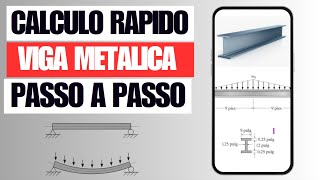 Calculo Rápido Viga Metalica passo a passo  6 Metros de Vao  Perfil W  I  H [upl. by Thurston133]