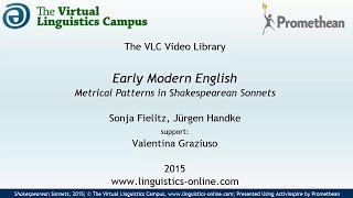 Early Modern English  Metrical Patterns in Shakespearean Sonnets [upl. by Kaule189]