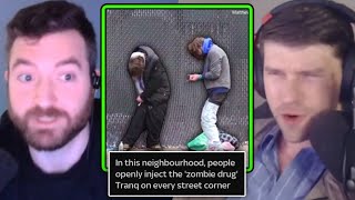 New Street Drug Tranq Turns Users into Zombies [upl. by Ahseinat708]