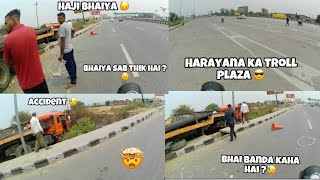 Troll plaza ke pass hoa accident truck 🚚 ka😩motovlogs [upl. by Sorci]