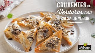 Crujientes de Verduras con Salsa de Yogur  Recetas Navideñas Florette [upl. by Charline]