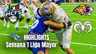 HIGHLIGHTS  Auténticos Tigres UANL vs Borregos MTY  desde Houston  Semana 1 Liga Mayor ONEFA 2023 [upl. by Elatnahs178]