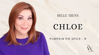 Belle Tress  CHLOE wig review  PUMPKIN PIE SPICE R  NEW color amp style [upl. by Uyr912]