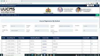 How to do course registration by students in UUCMSKarnatakagovin New update uucms [upl. by Nelubez]