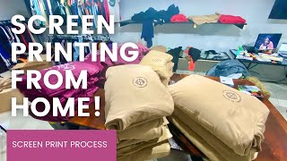 SCREEN PRINTING 100 HOODIES FROM HOME  ERGO FORCE SQUEEGEE REVIEW [upl. by Lanna]