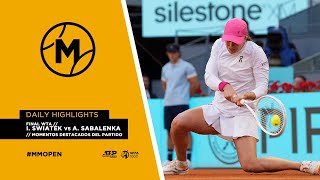 I Swiatek vs A Sabalenka  Final WTA momentos destacados del partido  MUTUA MADRID OPEN 2024 [upl. by Oflodur]