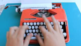 Typewriting  1969 Hermes Rocket Typewriter [upl. by Ziana]