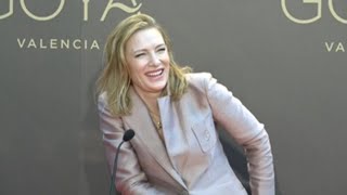 Cate Blanchet estrella y no diva primer Goya Internacional [upl. by Nabroc]