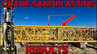 Portable Sandblaster in Action Crane Transformation Results [upl. by Euqinad]