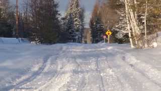 Snowmobiling Millersburg Alpena Atlanta on Michigan Snowmobile trails [upl. by Acnayb]