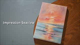 Get Started With Oil Painting  Seascape Painting Tutorial For BeginnersPictures of the World [upl. by Essyla176]