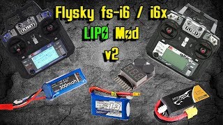 Flysky fsi6  fsi6x Lipo Mod a simple how to [upl. by Ssegrub]