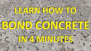 How to bond new concrete to old concrete [upl. by Spancake]