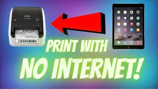 Brother Wireless Direct Connect QL1110NWB Printing Wirelessly Without A Network or Internet on iPad [upl. by Anaehs106]