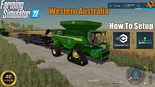 FS22  Autodrive and Courseplay  Automated Harvest Setup  Australian Mega Farm  episode 1 [upl. by Saraann]