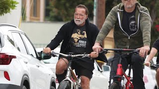 Arnold Schwarzenegger Is Once Again Asked If He Supports The Ongoing Hollywood Strike [upl. by Yarezed639]