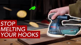 Stop Melting Your Hooks why sanding discs fly off your sander [upl. by Anadal]