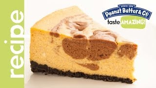 Pumpkin Cheesecake with a Chocolate Peanut Butter Swirl recipe [upl. by Norehc]