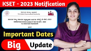 KSET  2023 Notification Update  KEA Exams  KSET Exam date [upl. by Ilarin]