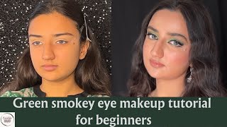 Green Smokey Eye Makeup Tutorial For Beginners [upl. by Iran635]