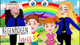 Kinderlieder GroßstadtEngel  Regenbogentanz  Bewegungslieder  Kindertanzlieder  Cartoonvideo [upl. by Eidualc]