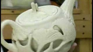 Making Double Walled Pottery  How to Carve 3D Details in Ceramic Pottery Pt 2 [upl. by Mccowyn932]