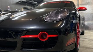 Tinting a Porsche headlight with Vvivid Ultimate headlight tint light smoke [upl. by Fancy441]