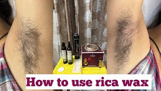 Full growth armpit waxing by rica wax How to use rica wax in summer season armpitwaxing skincare [upl. by Zenobia317]