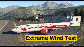 XPLANE 12 Boeing 737  800 Zibo MOD Polish Pilot testing strong Wind gusty with shear on LIVE [upl. by Eelsew]