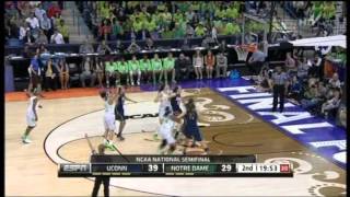 2013 NCAA Womens Basketball Championship Semifinal Connecticut vs Notre Dame [upl. by Lorre]