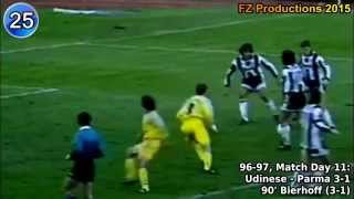 Oliver Bierhoff  102 goals in Serie A part 13 132 Ascoli Udinese 19911997 [upl. by Sinnel]