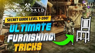 New World 1  200 Furnishing Guide  Very Fast And Secret [upl. by Ariayek]