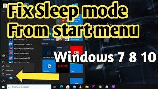 Fix sleep option missing windows 7 8 10 [upl. by Isleen]