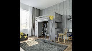 Loft Bed with Storage w Desk  Bunk Beds Canada [upl. by Esiuole495]