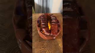 Flame grilled Portuguese sausage in a clay dish  Chouriço à bombeiro [upl. by Nahpos]