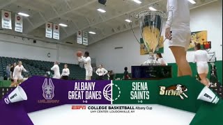 UAlbany vs Siena Womens Basketball 111322 Albany Cup [upl. by Navnod]