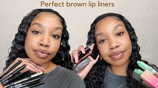 The best brown lip liners for darker skin from Nyx for the perfect nude lip combo [upl. by Enohsal]