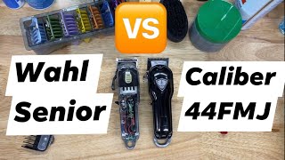 44 Magnum FMJ Caliber Cordless Clipper Barber Review VS Wahl Senior [upl. by Kumagai223]