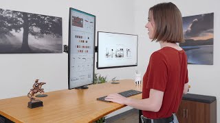 Moontower Monitor Arms A Sturdy Ergonomic Solution for Up to Six Monitors  UPLIFT Desk [upl. by Cornie]