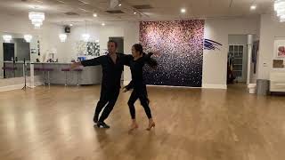 Silver Level Latin Cha Cha Cha Routine ProAm with student Alice first lesson [upl. by Florie]