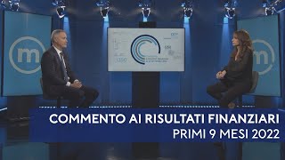 Risultati Primi 9 Mesi 2022  Il commento di Massimo Doris [upl. by Sarilda]