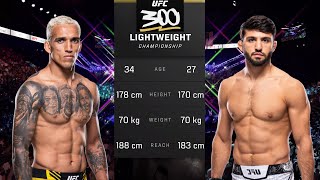 Charles Oliveira vs Arman Tsarukyan Full Fight  UFC 300 [upl. by Losiram51]